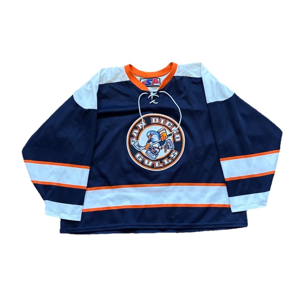 Sam Diego Gulls SP Lace Up Jersey Men's 2XL AHL Hockey Embroidered‎ Logo